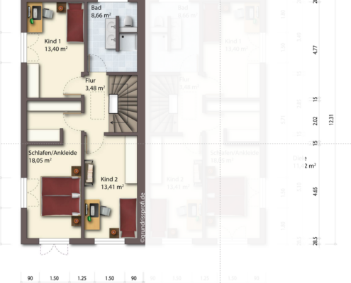 Grundriss Obergeschoss