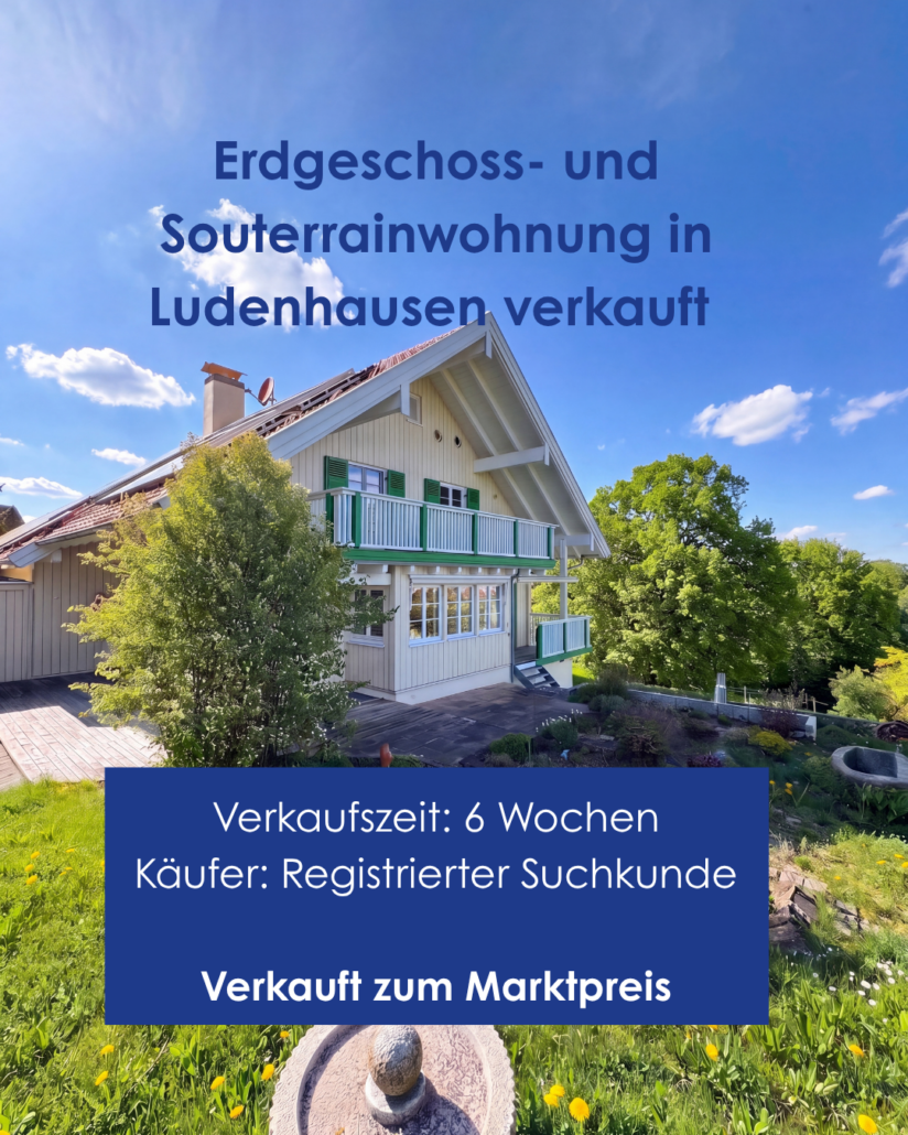 Erdgeschoss- und Souterrainwohnung verkauft in Ludenhausen